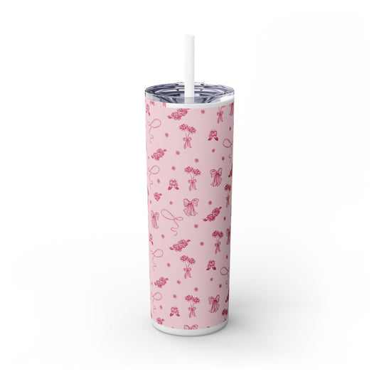 Toile Tumbler with Straw