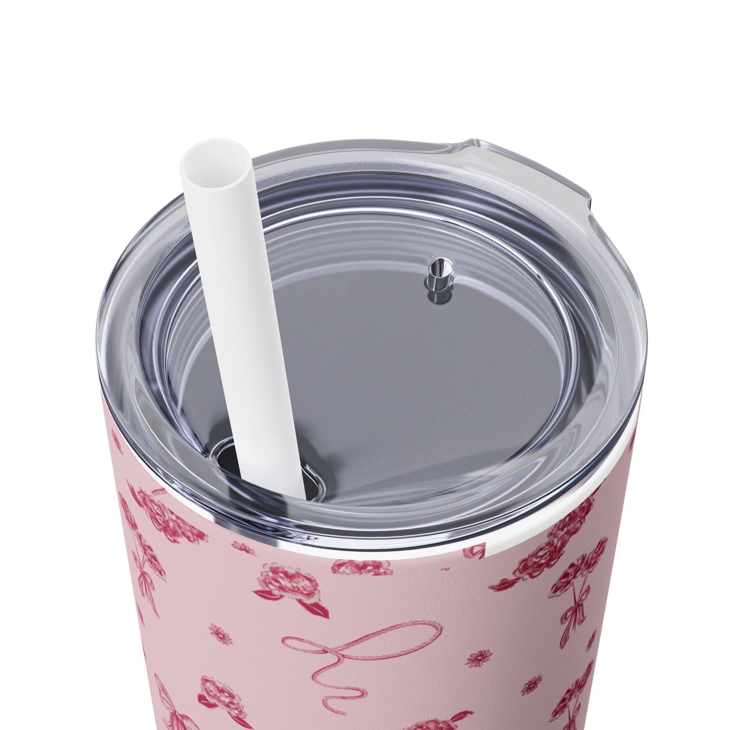 Toile Tumbler with Straw