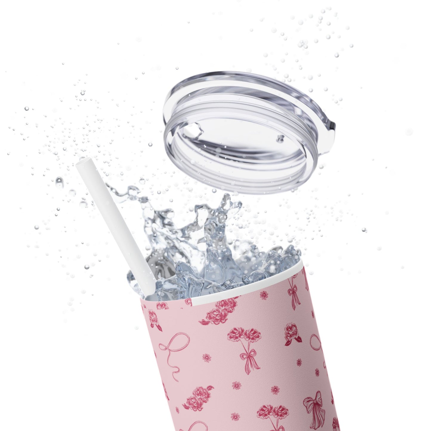 Toile Tumbler with Straw